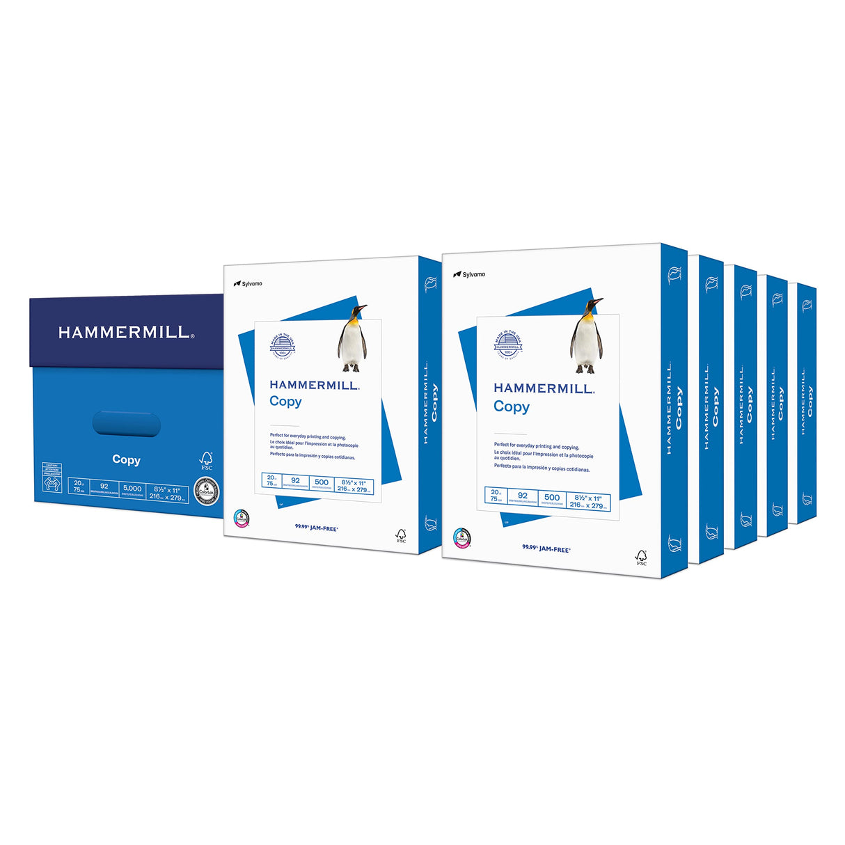 Hammermill Printer Paper, 20 Lb Copy Paper, 8.5 x 11 - 3 Ream (1,500 Sheets) - 92 Bright, Made in the USA, 500 Count (pack of 3)