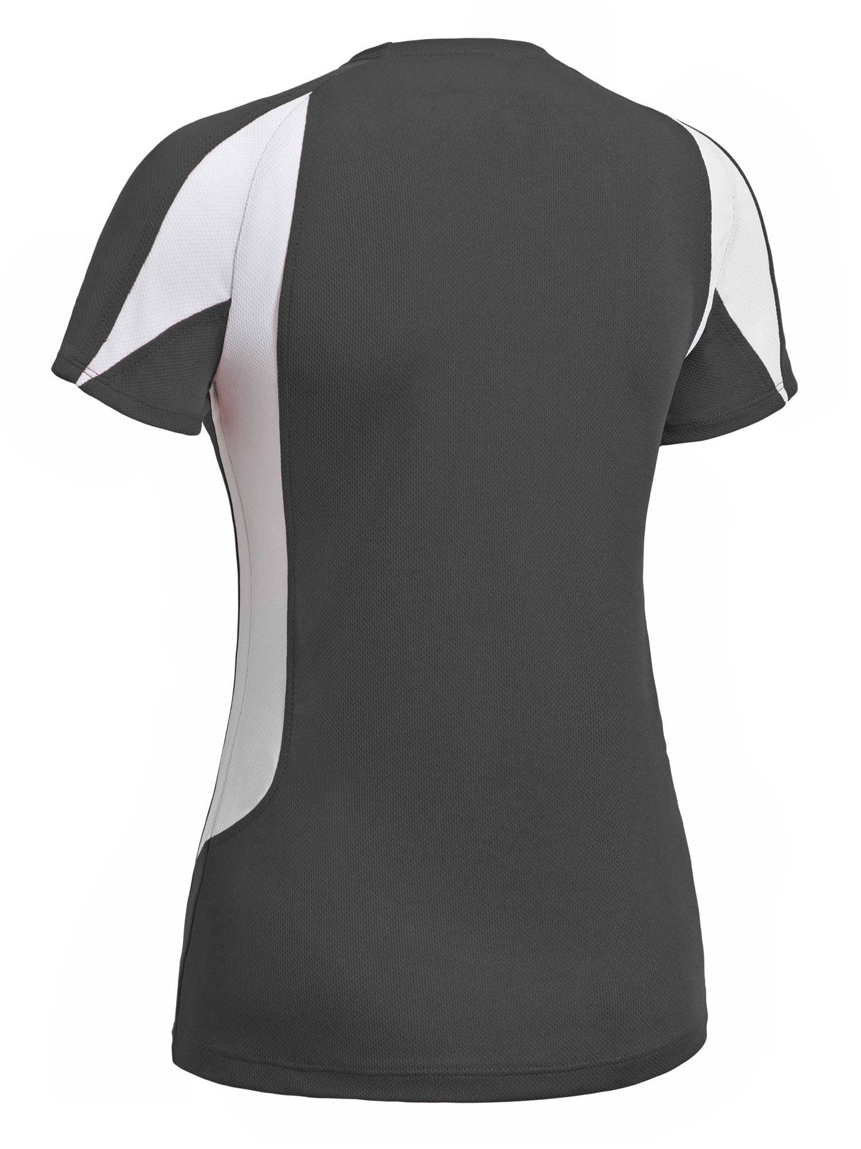 Expert Brand USA-Made Women's Oxymesh Dry Fit Color Blocked Athletic T-Shirt