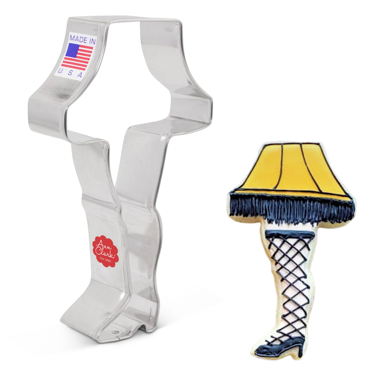 Christmas Leg Lamp Cookie Cutter, 4.5" Made in USA by Ann Clark