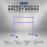VITA Barre Portable Freestanding Double Ballet Barre, Extreme, Steel | Fixed Height, Made in USA, Home or Gym Exercise Equipment for Kids & Adults | Dance, Fitness, Pilates