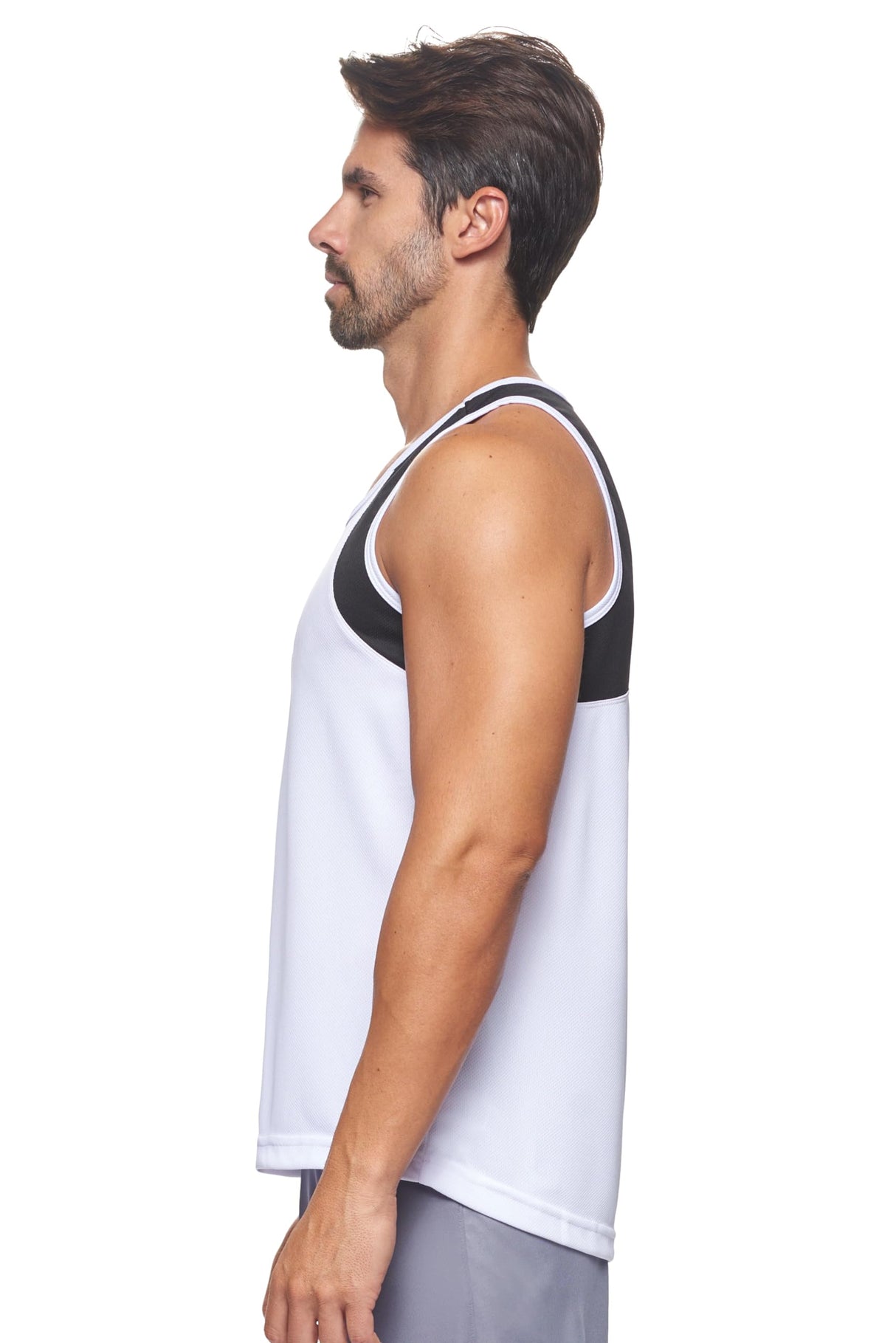 Expert Brand USA-Made Men's Oxymesh Dry Fit Athletic Tank Top Muscle Shirt