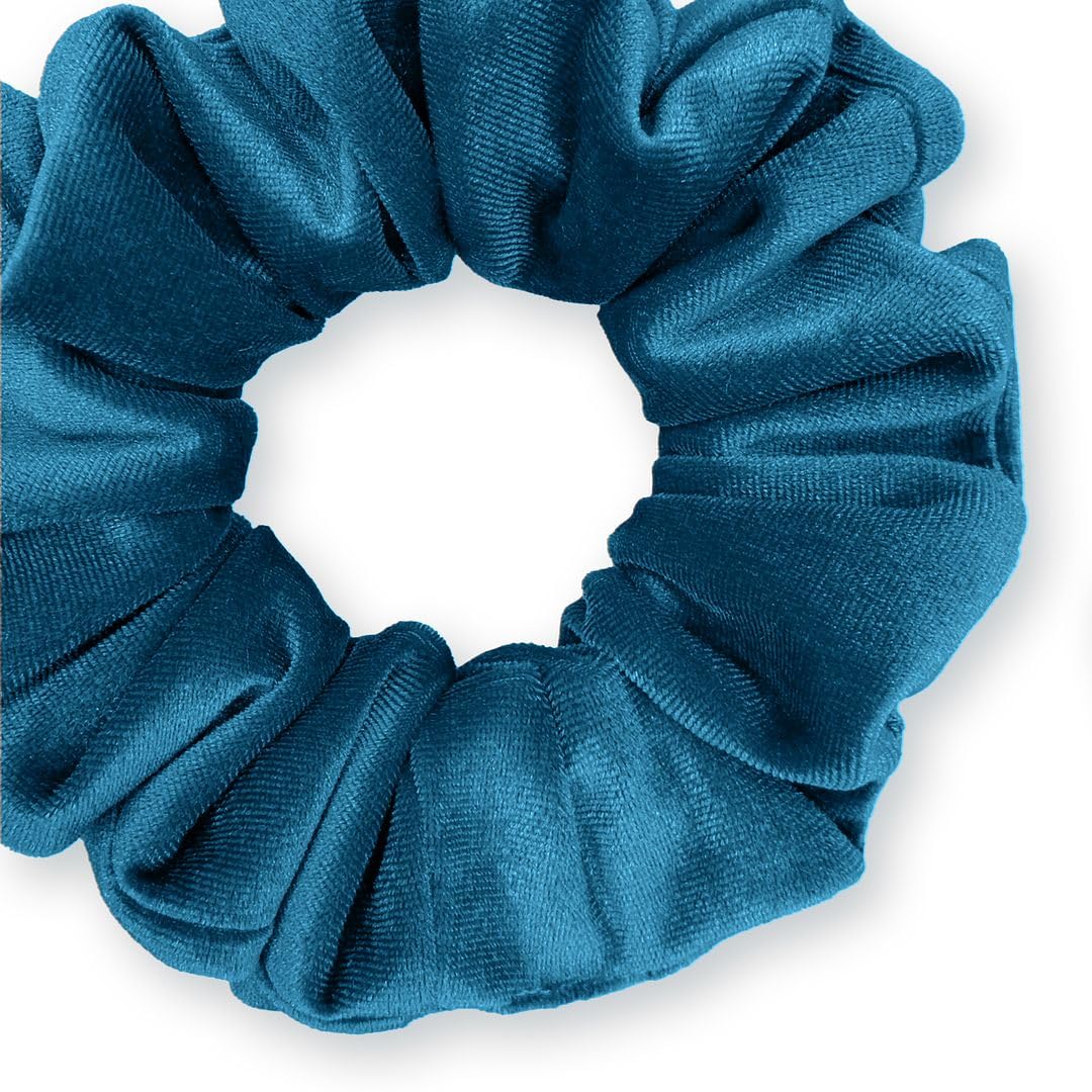 Velvet Scrunchies Premium Plush Soft Ponytail Holder Made in the USA Black