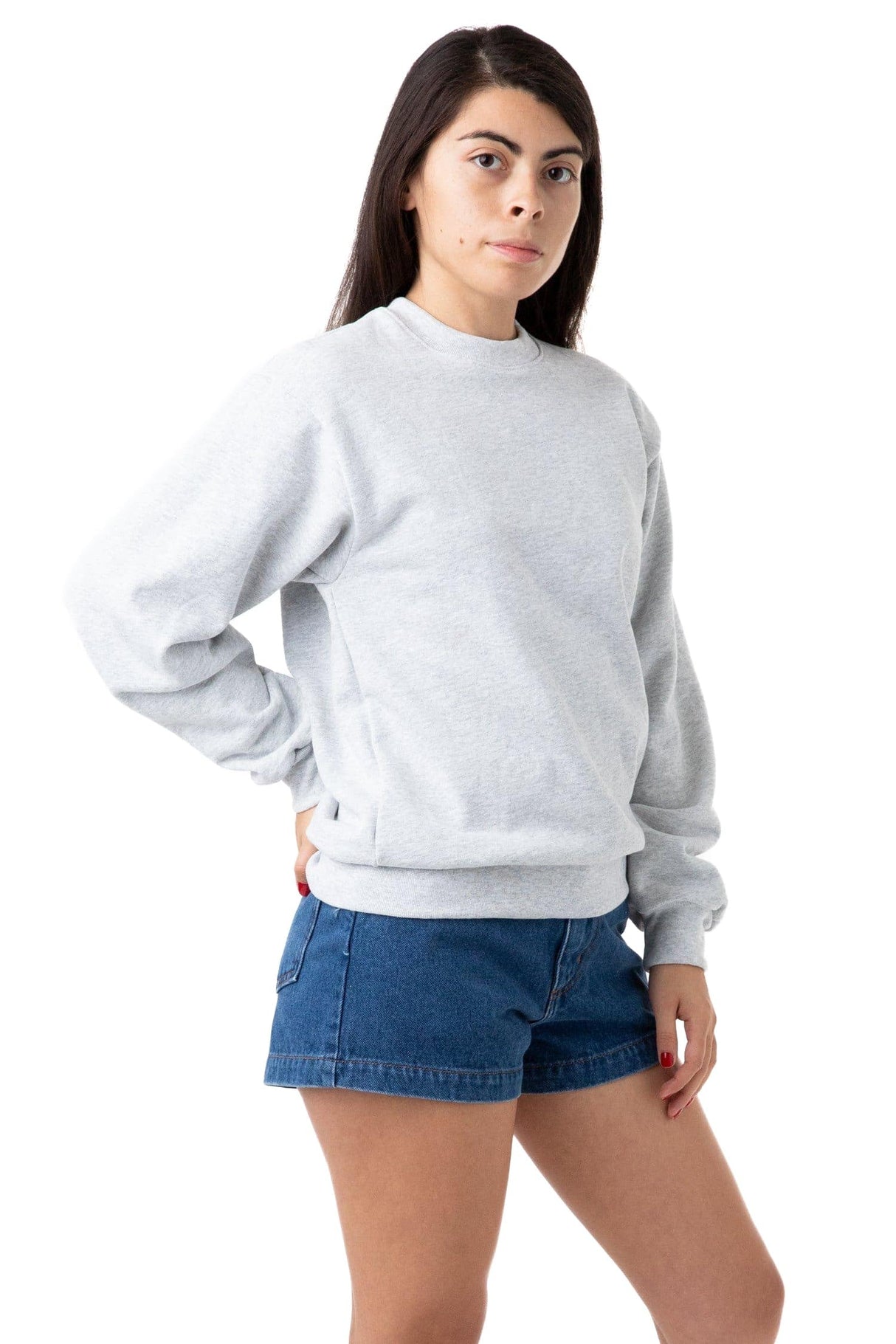 Los Angeles Apparel Heavy Fleece Crewneck Sweater (Piece Dye)