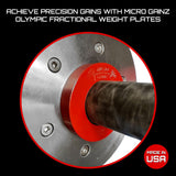 Micro Gainz Multi-Color Calibrated Fractional Weight Plates Set of 2 Pieces, Choose Set (.25LB-1LB), Designed for Olympic Barbell Weights for Strength Training, Made in USA