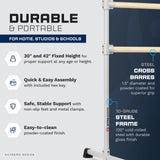 VITA Barre Portable Freestanding Double Ballet Barre, Extreme, Wood | Fixed Height, Made in USA, Home or Gym Exercise Equipment for Kids & Adults | Dance, Fitness, Pilates