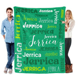 Custom Blanket with Name, Soft Cozy Personalized Name Blankets for Kids, Girls, Boys, Adults, Customized Christmas Blanket for Women, Men, Newborn, New Mom, Red Colors, Made in USA