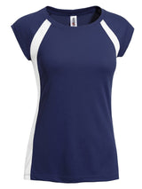 Expert Brand USA-Made Women's Oxymesh Dry Fit Quarter Sleeve Athletic T-Shirt