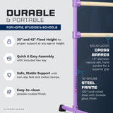VITA Barre Portable Freestanding Double Ballet Barre, Extreme, Wood | Fixed Height, Made in USA, Home or Gym Exercise Equipment for Kids & Adults | Dance, Fitness, Pilates
