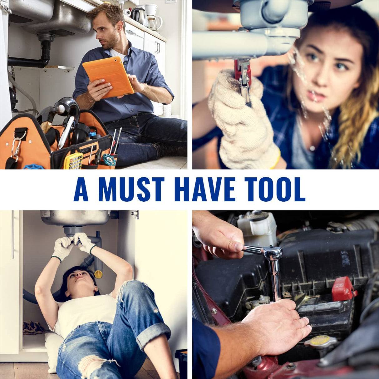 | 18 Piece ¼” Drive Bolt Lug Nut Extractor Socket Tool Set | RAZORGRIP Technology Extract Damaged Frozen Rusted Rounded-Off Bolts Nuts & Screws | Made in USA Steel