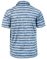 Akwa Men's Short Sleeve Ombre Stripe Polo Made in USA