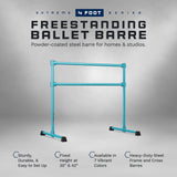 VITA Barre Portable Freestanding Double Ballet Barre, Extreme, Steel | Fixed Height, Made in USA, Home or Gym Exercise Equipment for Kids & Adults | Dance, Fitness, Pilates