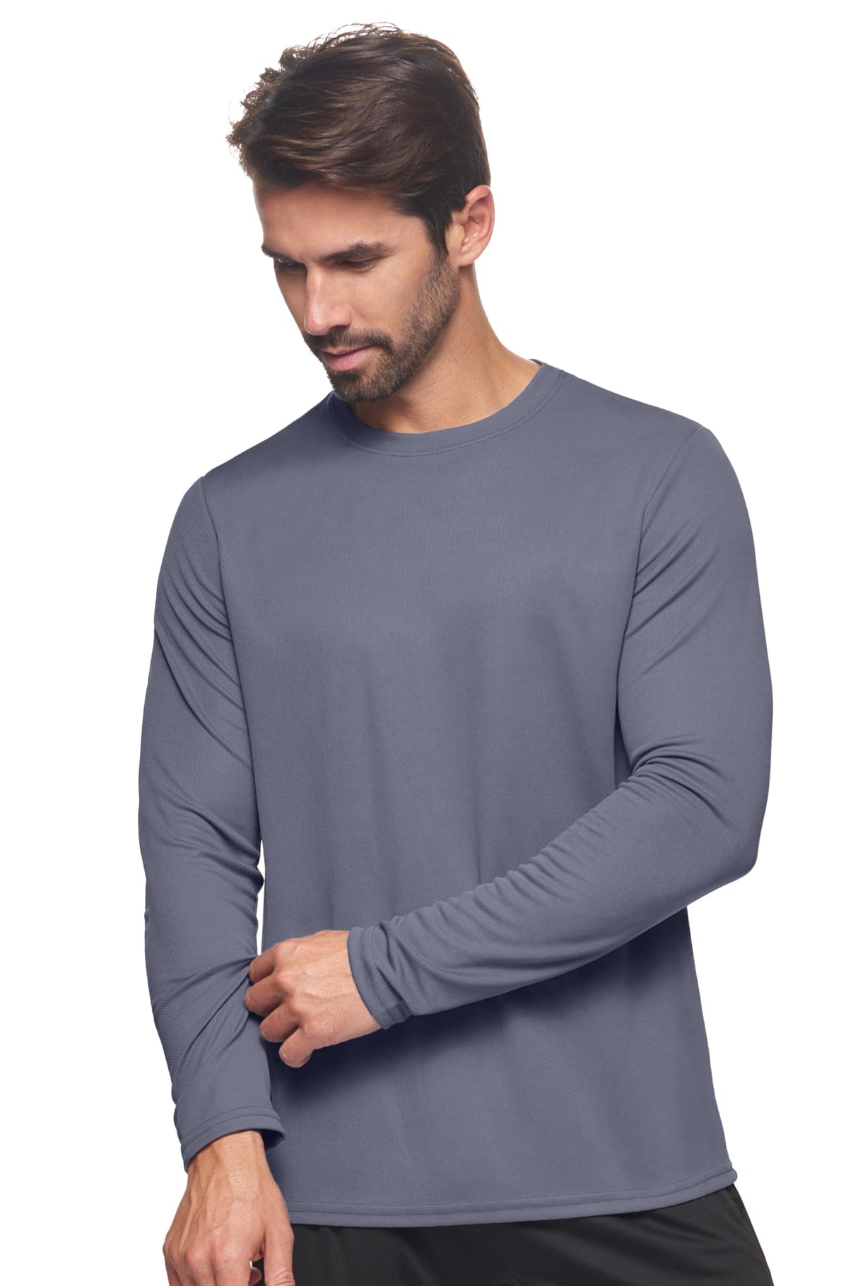 Expert Brand USA-Made Men's Oxymesh Dry Fit Athletic Long Sleeve Shirt