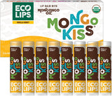 Eco Lips Mongo Kiss Certified Organic Lip Balm Variety 8-pack with Mongongo Oil & Cocoa Butter to Moisturize Dry Chapped Lips | Made in USA