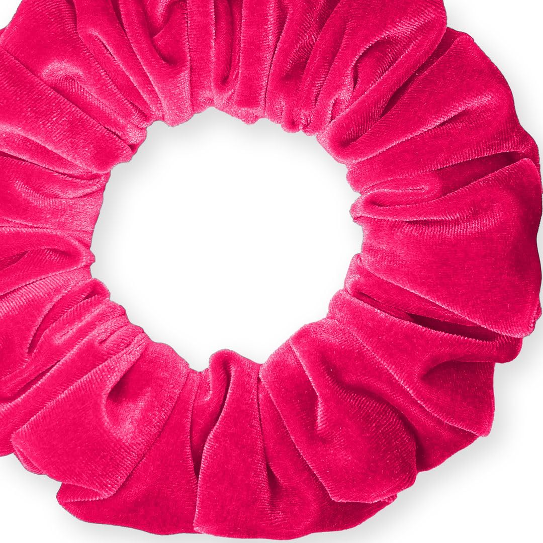 Velvet Scrunchies Jumbo Size Plush Big Ponytail Holders Thick Braided Locked Hair Big Made in the USA Green Pine
