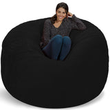 Chill Sack Bean Bag Chair: Giant 6' Memory Foam Furniture Bean Bag - Big Sofa with Soft Micro Fiber Cover, Charcoal