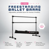 VITA Barre Portable Freestanding Double Ballet Barre, Prodigy, with Carry Bag | Adjustable Height, USA Made, Home or Gym Exercise Equipment for Kids & Adults | Dance, Fitness, Pilates
