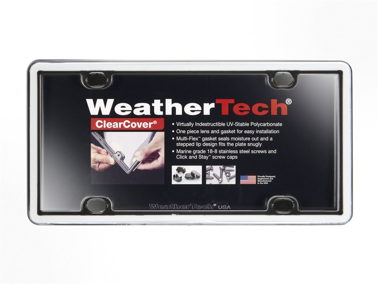 WeatherTech ClearCover License Plate Cover and Frame, Baby Blue