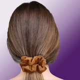 Velvet Scrunchies Premium Plush Soft Ponytail Holder Made in the USA Black