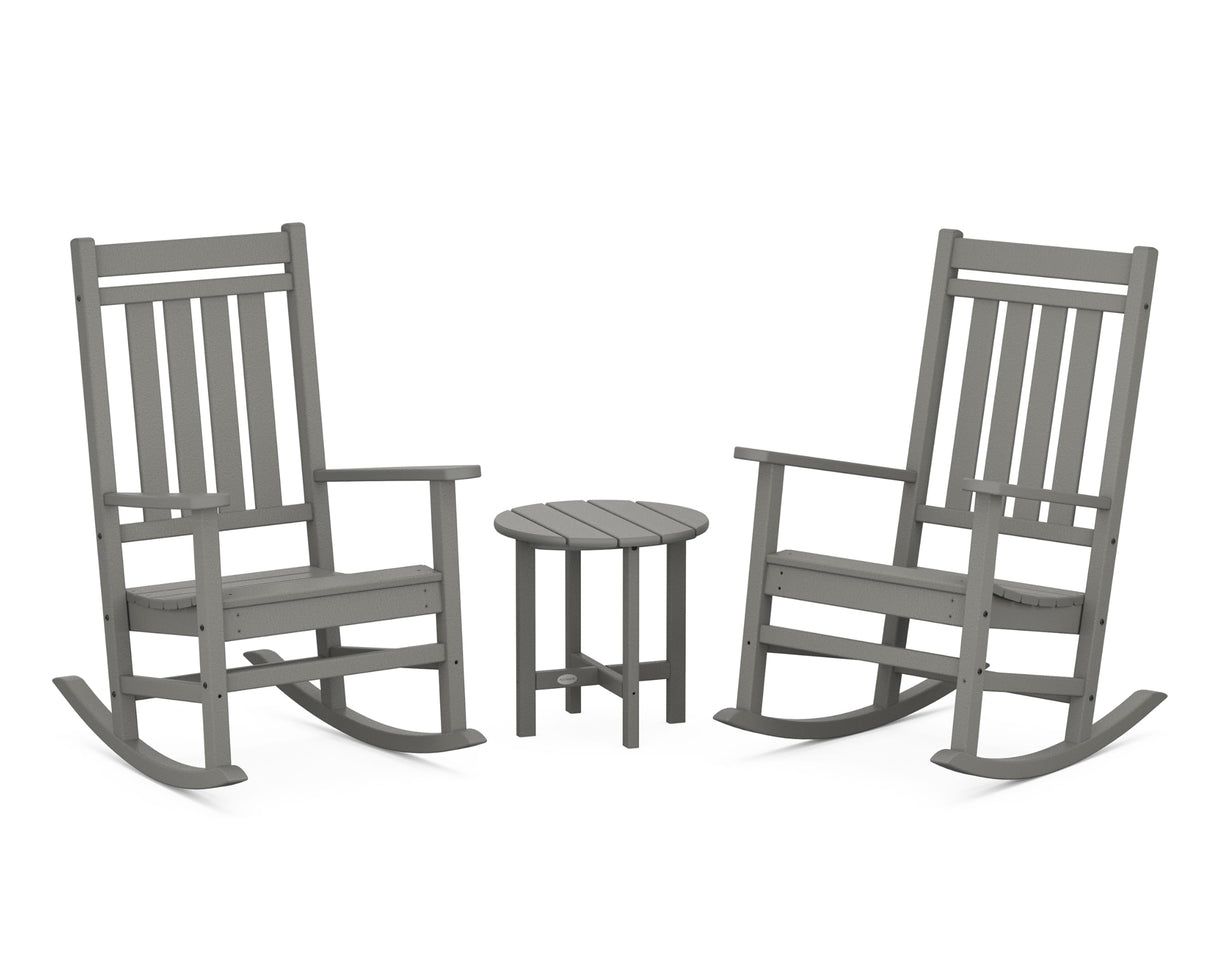 POLYWOOD® Estate 3-Piece Rocking Chair Set, Teak