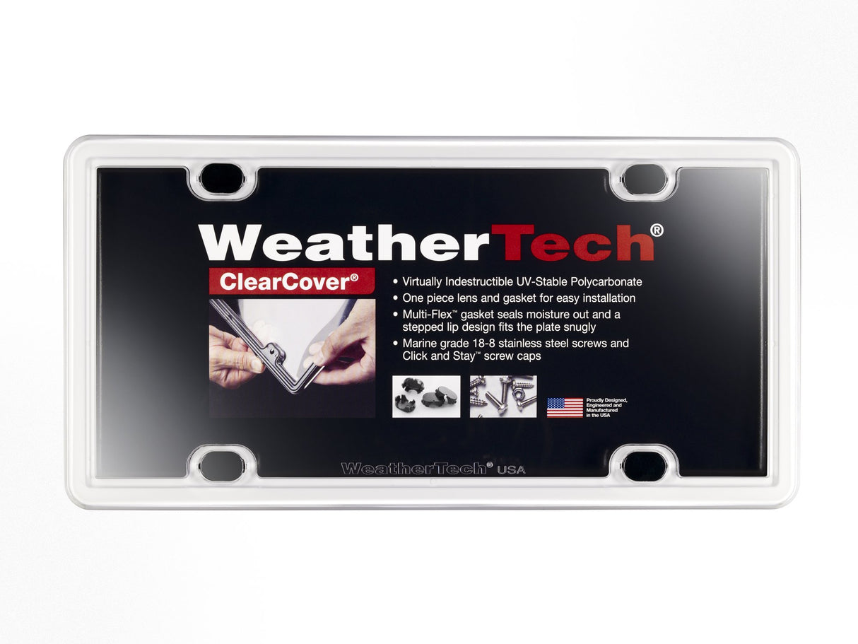 WeatherTech ClearCover License Plate Cover and Frame, Baby Blue