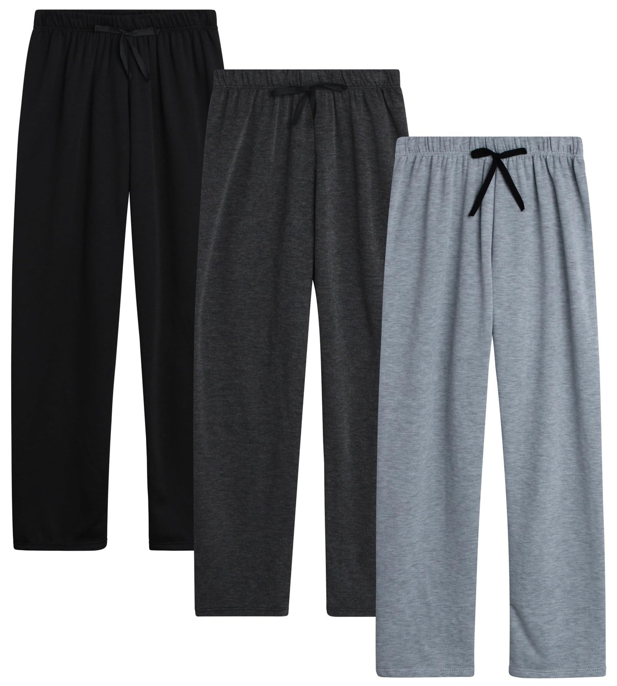 Sweet Hearts Girls' Sweatpants - 3 Pack Active Fleece Open Bottom Sweatpants - Casual Performance Pants: Made in USA