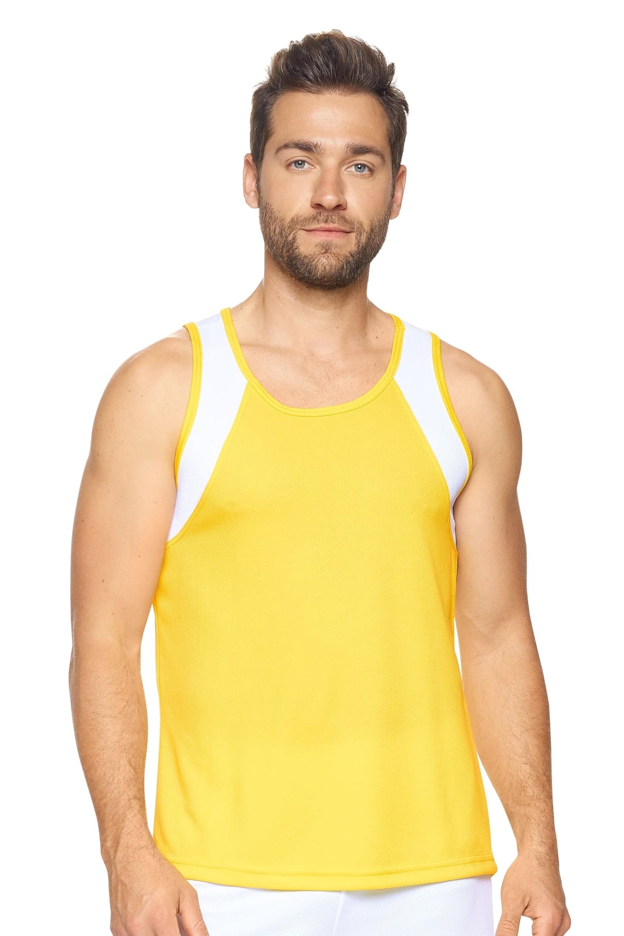 Expert Brand USA-Made Men's Oxymesh Dry Fit Athletic Tank Top Muscle Shirt