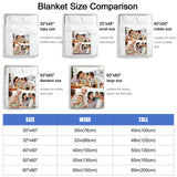 Custom Blanket with Picture Made in USA,Personalized Photo Blanket Throw Photo Blankets for Family Friends Pets,50"x60"