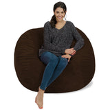 Chill Sack Bean Bag Chair: Giant 4' Memory Foam Furniture Bean Bag - Big Sofa with Soft Micro Fiber Cover - Black