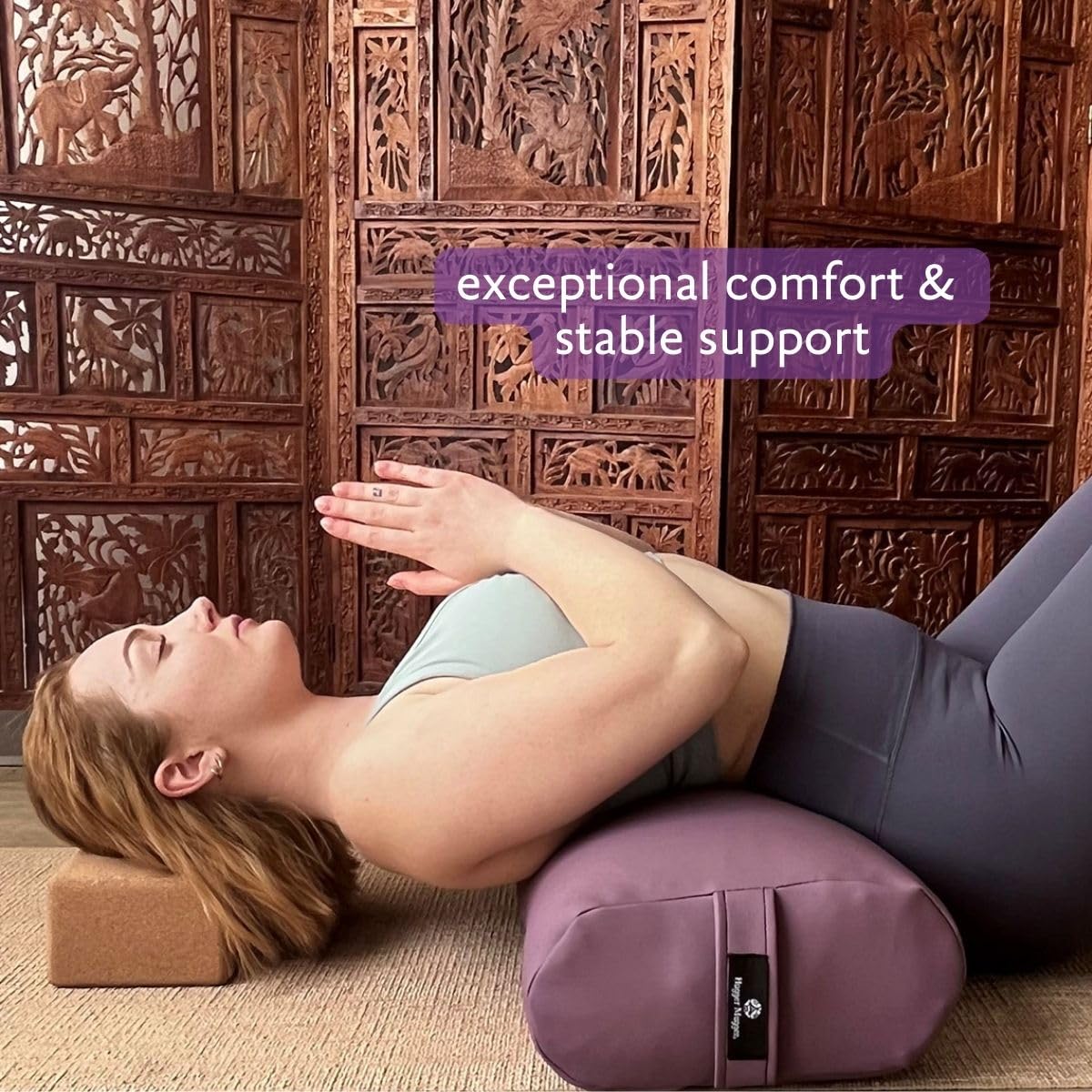 Hugger Mugger Standard Yoga Bolster - Firm, Supportive, Handmade, Durable