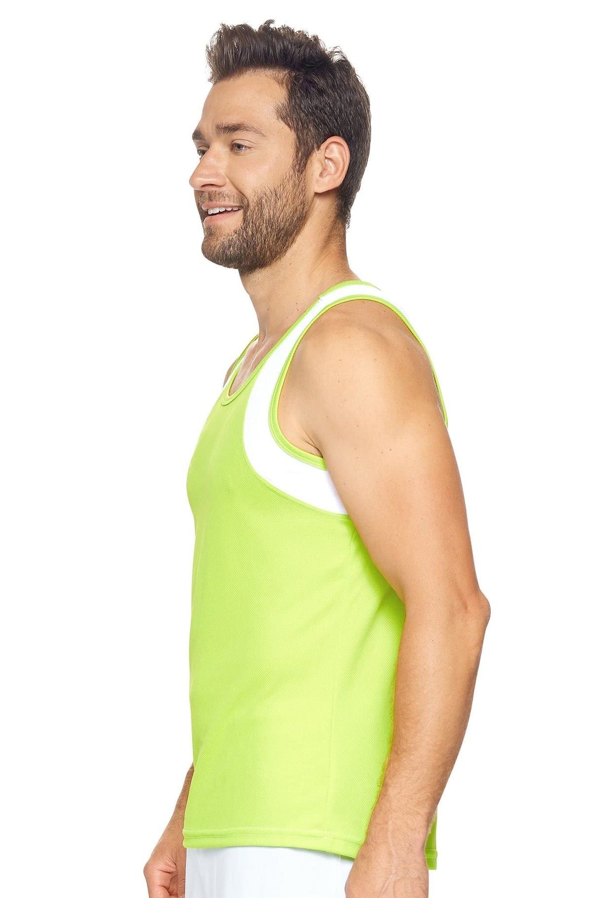 Expert Brand USA-Made Men's Oxymesh Dry Fit Athletic Tank Top Muscle Shirt