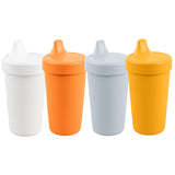 Re-Play Made in USA 10 Oz. Sippy Cups for Toddlers, Pack of 4 - Reusable Spill Proof Cups for Kids, Dishwasher/Microwave Safe - Hard Spout Sippy Cups for Toddlers 3.13" x 6.25", Desert Roses