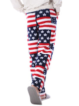 Made in USA Mens Premium Pajama Pants with Print Pattern Knit Fleece Lounge PJ Botton with Pockets