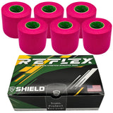 Shield Reflex | Stretch Athletic Tape, Tear by Hand, Made in USA, Thin, Flexible, Elastic Sports Tape, Spatting Football Tape 6 Pack (Midnight Blue, 2 Inch)
