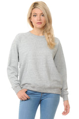 YURO-K Women's French Terry Long Sleeve Crew Neck Vintage Raglan Sweatshirt Pullover