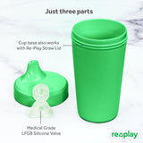 Re-Play Made in USA 10 Oz. Sippy Cups for Toddlers, Pack of 4 - Reusable Spill Proof Cups for Kids, Dishwasher/Microwave Safe - Hard Spout Sippy Cups for Toddlers 3.13" x 6.25", Desert Roses