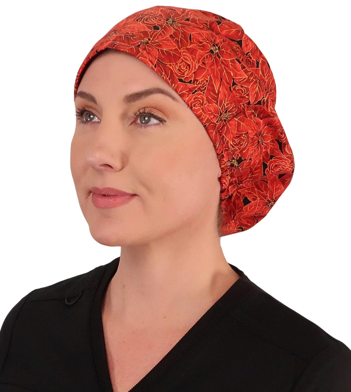 Sparkling EARTH Riley Medical Scrub Caps with Flat Front and Roomy Back - Adjustable Cord Lock Closure - Made in The USA!