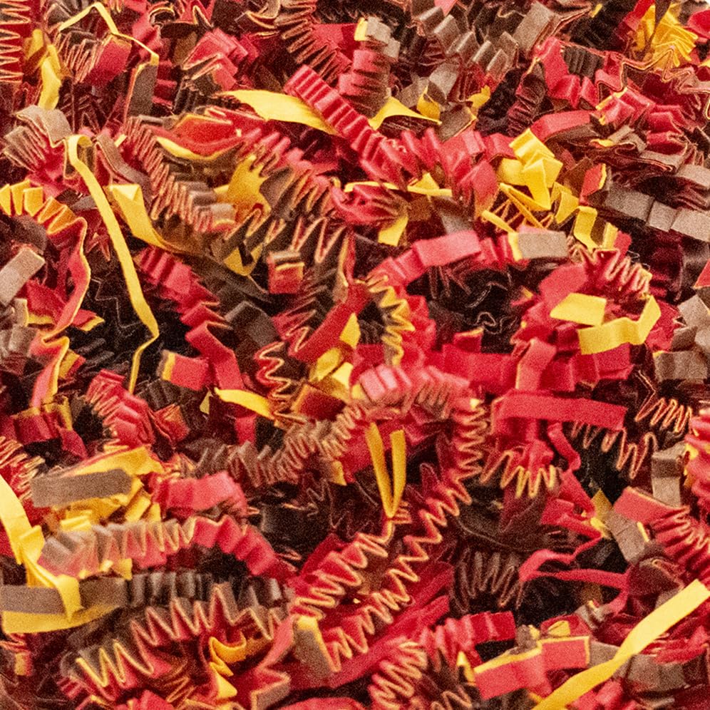 Stephanie Imports Made In USA 3-Ply Crinkle Cut Shredded Paper 2 lbs (Red & Green Christmas Mix)
