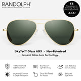 Randolph USA | Concorde Classic Aviator Sunglasses for Men or Women 100% UV