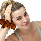 Velvet Scrunchies King Size Leopard XXL Plush Ponytail Holders Oversized Big Made in the USA