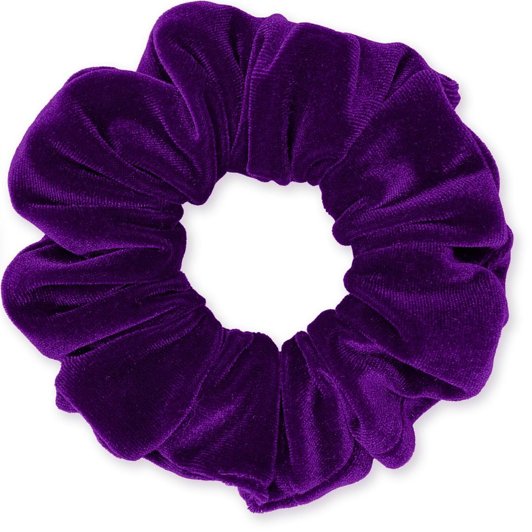 Velvet Scrunchies 3-Pack Gift Set Premium Plush Ponytail Holder Made in the USA Burgundy Forest Black