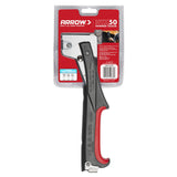 Arrow HTX50 Professional Heavy Duty Hammer Tacker, Manual Stapler for Construction and Insulation, Ergonomic Grip Handle, Dual-Capacity Rear-Load Magazine, Fits 5/16”, 3/8", or 1/2" Staples , Grey