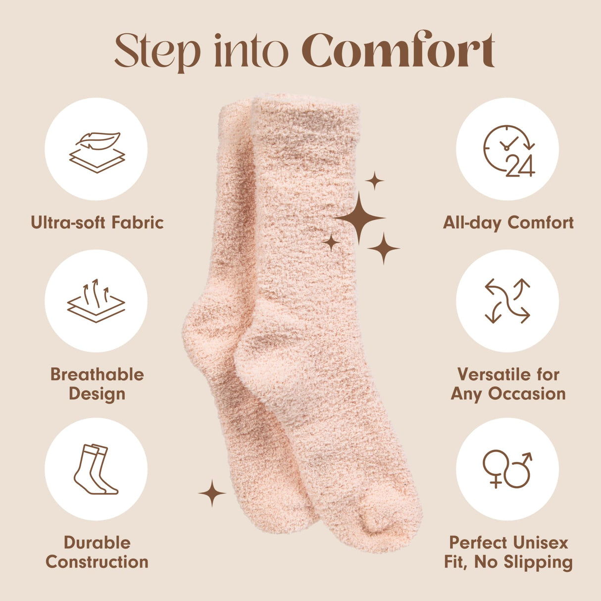 Unboxme Gifts Warm & Cozy Ultra-Luxe Cloud Sock for Women & Men - Super Soft Luxurious Fabric Sleep Socks