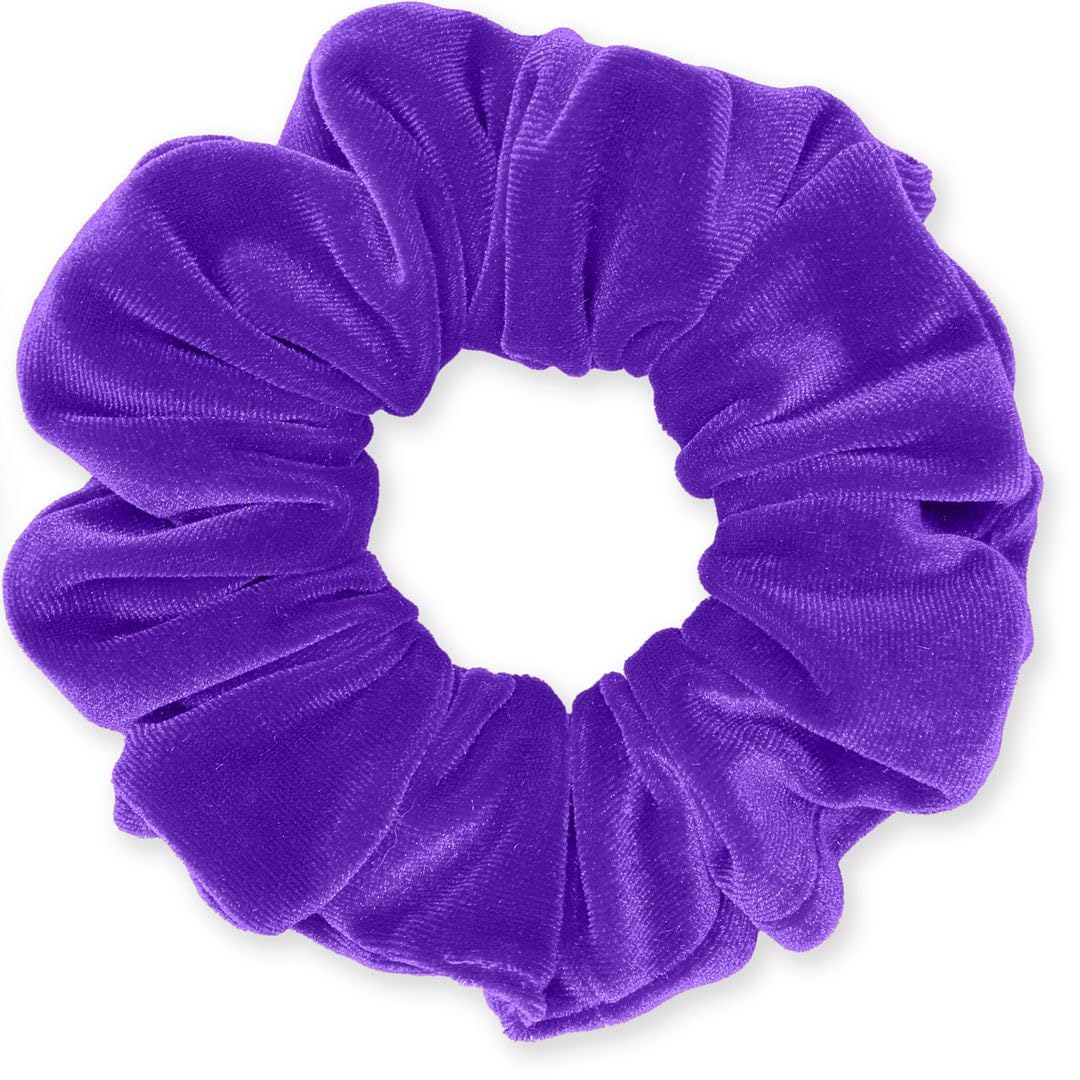 Velvet Scrunchies Premium Plush Soft Ponytail Holder Made in the USA Black