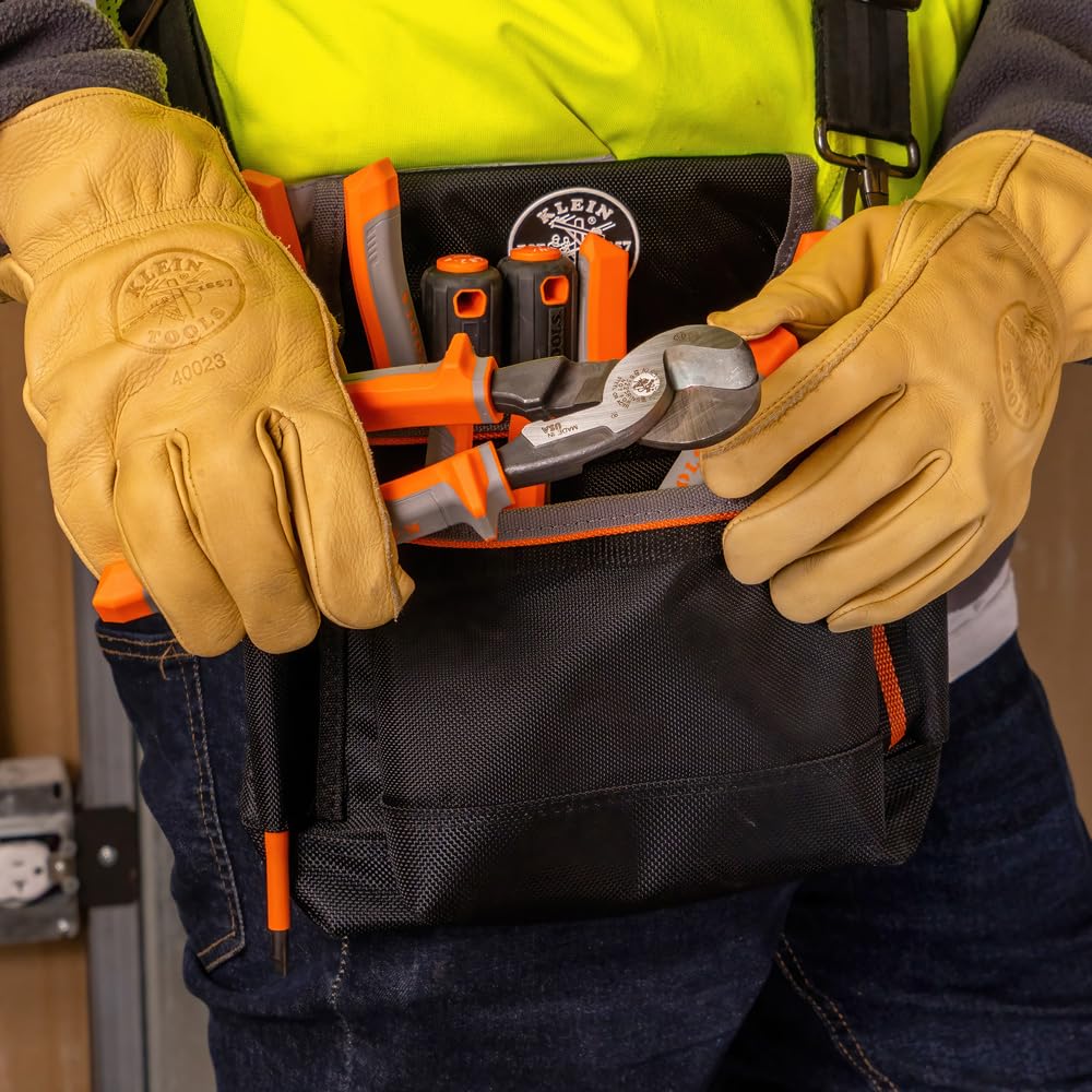 Klein Tools 1005RINS Insulated Pliers, Made in USA, Cutting / Crimping Tool for Insulated and Non-Insulated 10 to 22 AWG Wire and Connectors,1000V Rated