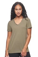 Expert Brand USA-Made Women's Soft Casual Activewear Siro V-Neck T-Shirt