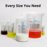 One Gallon 128oz Measure Pitcher - Convenient Conversion Chart - Strong Food Grade - Great for Lawn, Chemicals Pool, Ag, Lye, Home Hobbies, Motor Oil, Fluids - Turnah Precision Products, Made in USA
