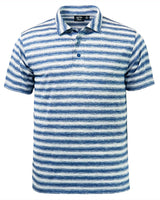Akwa Men's Short Sleeve Ombre Stripe Polo Made in USA