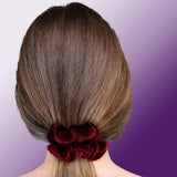 Velvet Scrunchies Premium Plush Soft Ponytail Holder Made in the USA Black
