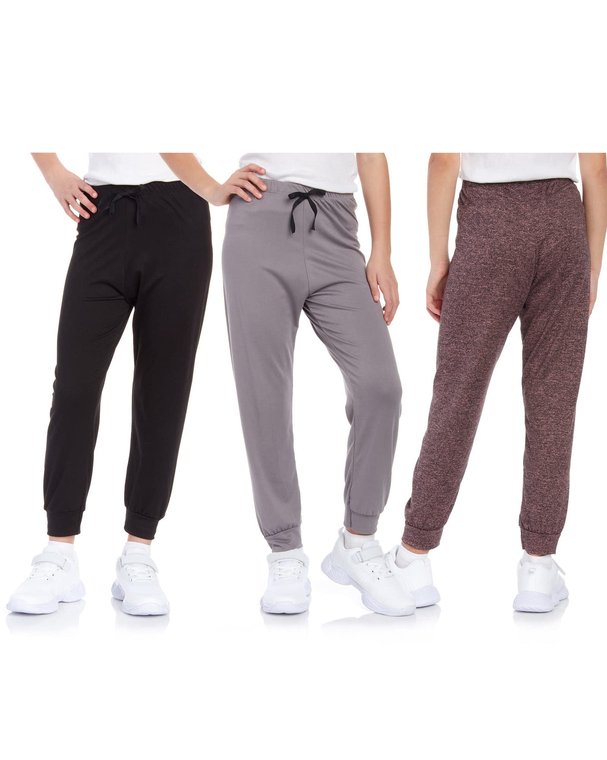 Sweet Hearts Girls' Sweatpants - Super Soft Athletic Performance Joggers: Made in USA (3 Pack)
