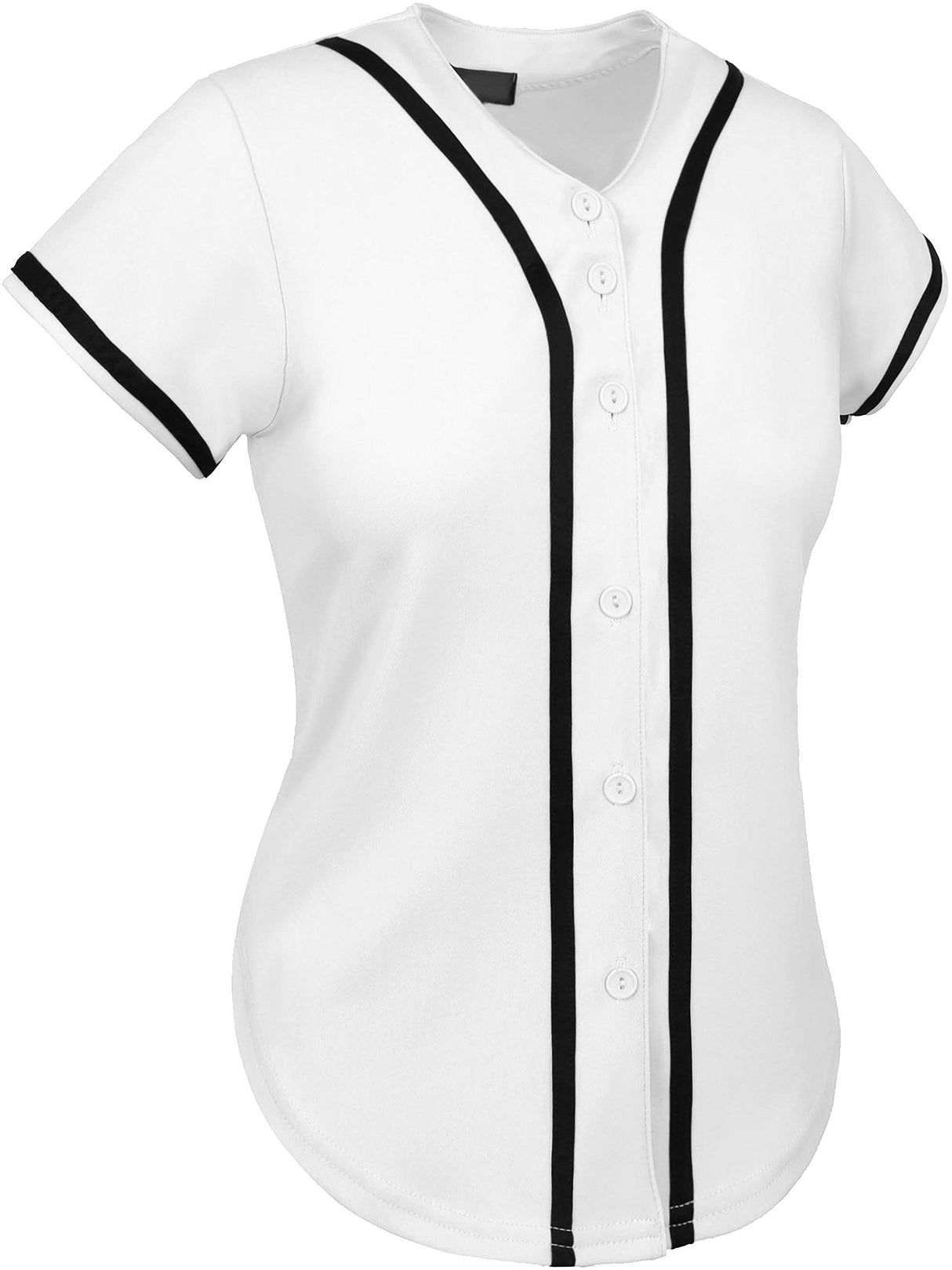 Hat and Beyond Womens Baseball Jersey Button Down Tee Short Sleeve Softball Active Shirts Made in USA